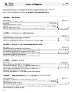 2001  Provincial Worksheet T1 General