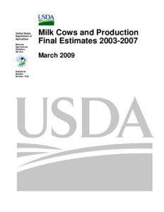 Milk Cows and Production Final Estimates[removed]2009