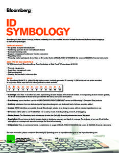 Bloomberg L.P. / Futures contract / Asset allocation / Check digit / Financial economics / Finance / Financial data vendors