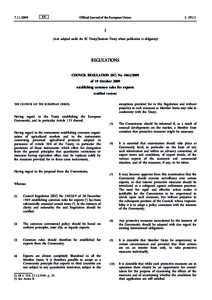 Council Regulation (EC) No of 19 October 2009 establishing common rules for exports