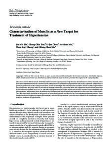 Characterization of Musclin as a New Target for Treatment of Hypertension