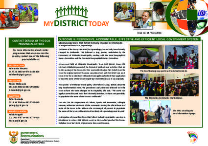 MY DISTRICT TODAY Issue no[removed]May 2014