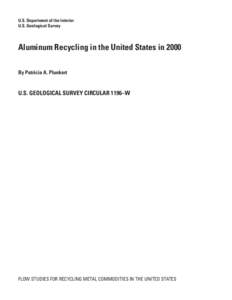 The Aluminum Association / Technology / Aluminium recycling / Scrap / Recycling / Can Manufacturers Institute / Aluminum can / Chemistry / Matter / Aluminium