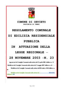 COMUNE DI ORVIETO PROVINCIA DI TERNI