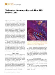 BCAS  Vol.27 No[removed]Molecular Structure Reveals How HIV Infects Cells