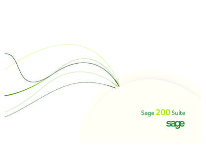 Sage 200 Suite  Contents 4.  About the Sage 200 Suite