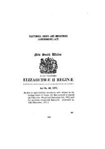 FACTORIES, SHOPS AND INDUSTRIES (AMENDMENT) ACT. ANNO VICESIMO  ELIZABETHE II REGINE