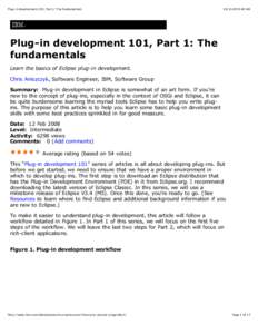 Plug-in development 101, Part 1: The fundamentals[removed]:40 AM Plug-in development 101, Part 1: The fundamentals