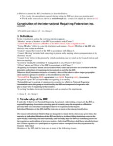 Recreation / Quorum / International Rogaining Federation / Sports / Rogaining
