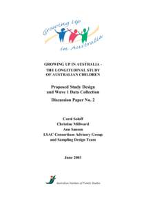Growing Up in Australia Discussion paper no.2