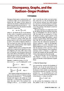 Asia Pacific Mathematics Newsletter 1 Discrepancy, Graphs, Graphs, and Discrepancy,