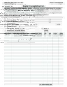 State of California – Health and Human Services Agency  Department of Developmental Services Respite Services Billing Form DS[removed]New[removed])
