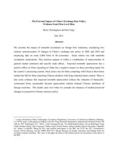 Currency / Economic indicators / National accounts / Renminbi / Exchange rate / Balance of trade / Monetary policy / Export / Renminbi currency value / Economics / International trade / International economics