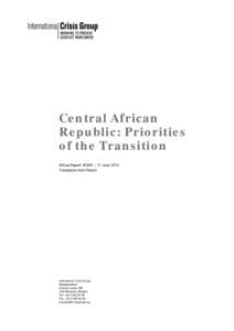 Microsoft Word[removed]Central African Republic - Priorities of the Transition ENGLISH