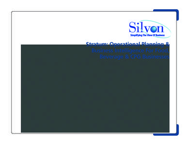Silvon Stratum Business Intelligence Software for Food Beverage CPG Companies