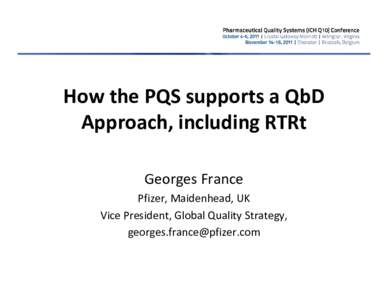How the PQS supports a QbD Aproach