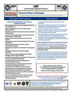 Bureau of Alcohol, Tobacco Firearms and Explosives Firearms Shops and Ranges Note: Neither ATF nor the FBI intends to interfere with an individual’s right to purchase a firearm or deny the Constitutional rights of law-