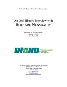 Microsoft Word - Nussbaum, Bernard Oral History Transcript.doc