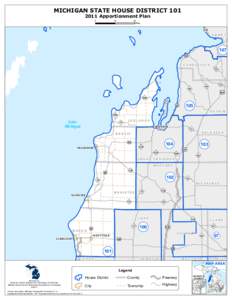 Northern Michigan / Western Michigan / Lansing /  Michigan / Michigan House of Representatives / Michigan Legislature / Benzie County /  Michigan / Pere Marquette State Forest / Manistee County /  Michigan / Lake Michigan / Geography of Michigan / Michigan / Traverse City micropolitan area