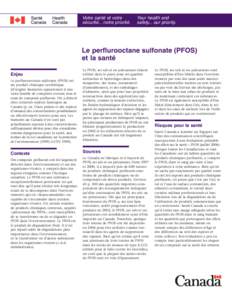 Le perflurooctane sulfonate (PFOS) et la santé