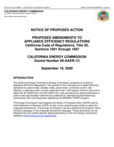 STATE OF CALIFORNIA — THE NATURAL RESOURCES AGENCY  ARNOLD SCHWARZENEGGER, Governor CALIFORNIA ENERGY COMMISSION 1516 Ninth Street Sacramento, California 95814