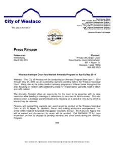 Warrant / Weslaco Independent School District / Law / Weslaco /  Texas / Arrest warrant