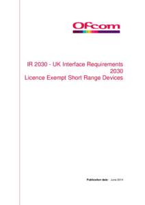 Wireless / Technology / Electronics / Radio spectrum / Short Range Devices / ISM band / Electromagnetic compatibility / Radio / Radar / E band / Electromagnetic interference / U-NII