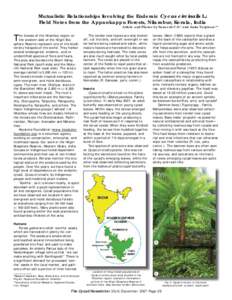 Mutualistic Relationships Involving the Endemic Cycas circinalis L.: Field Notes from the Appankappu Forests, Nilambur, Kerala, India Article and Photos by Saneesh C.S.* and Anita Varghese**  T