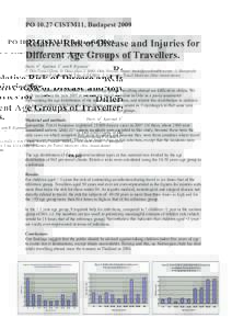 POCISTM11, BudapestRelative Risk of Disease and Injuries for Different Age Groups of Travellers. 1