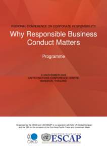 REGIONAL CONFERENCE ON CORPORATE RESPONSIBILITY  Why Responsible Business Conduct Matters Programme