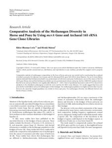 Comparative Analysis of the Methanogen Diversity in Horse and Pony by Using mcrA Gene and Archaeal 16S rRNA Gene Clone Libraries