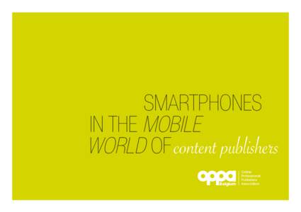Smartphones in the mobile world of content publishers Belgium  Online