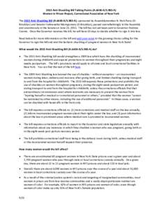 2015 Anti-Shackling Bill Talking Points (A.6430-A/S.983-A) Women in Prison Project, Correctional Association of New York The 2015 Anti-Shackling Bill (A.6430-A/S.983-A), sponsored by Assemblymember N. Nick Perry (DBrookl