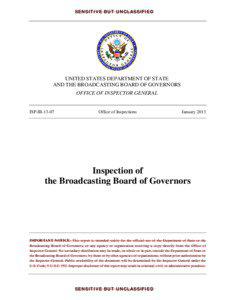 Inspection of the Broadcasting Board of Governors