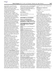 tkelley on DSK3SPTVN1PROD with NOTICES  Federal Register / Vol. 79, No[removed]Tuesday, February 18, [removed]Notices opportunities, to provide for law enforcement presence, to develop additional services, and to protect