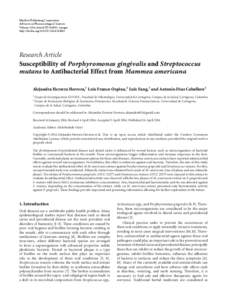 Susceptibility of Porphyromonas gingivalis and Streptococcus mutans to Antibacterial Effect from Mammea americana
