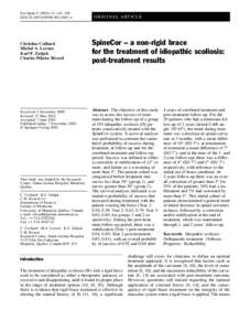 Orthopedic surgery / Milwaukee brace / Spondylolisthesis / Kyphosis / Orthotics / Cobb angle / ScoliScore / Neuromechanics of idiopathic scoliosis / Medicine / Back brace / Scoliosis