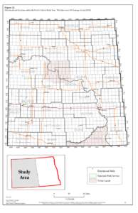 Figure 23.  Directional well locations within the North Dakota Study Area. Well data from IHS Energy Group[removed]102W