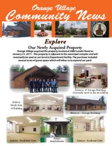 Orange Village  Community News Explore  Our Newly Acquired Property