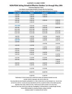 Microsoft Word - Non-Peak Sailing Schedule.doc