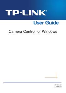 Camera Control for WindowsREV1.0.1  Contents