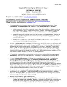 Chesapeake Bay Watershed / Government of the District of Columbia / Local government in New York / Local government in Virginia / Environmental education / Chesapeake Bay Foundation / Maryland / State governments of the United States / Outdoor education / Chesapeake Bay Program