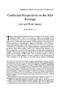 Confucian Perspectives on the Ak Revenge: Law and Moral Agency