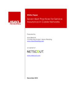 White Paper  Seven Best Practices for Service Assurance in Cable Networks  Prepared by