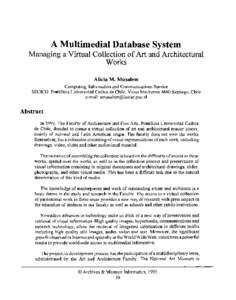 Computing / Database management systems / Archives & Museum Informatics / Graphical user interface / PING / Server / Database / System software / Software / Museum informatics