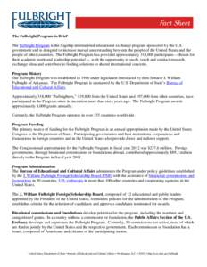 2012 Fulbright fact sheet