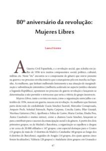 80º aniversário da revolução: Mujeres Libres Laura Vicente A