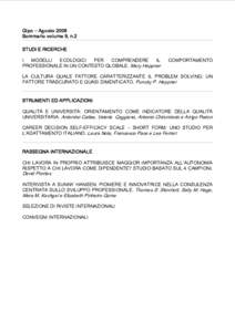 Gipo – Agosto 2008  Sommario volume 9, n.2  STUDI E RICERCHE  I  MODELLI  ECOLOGICI  PER  COMPRENDERE  IL  PROFESSIONALE IN UN CONTESTO GLOBALE. Mary Heppner 