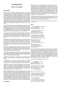 The Willett family “Adieu to Old England” Introduction: When, in 1963, Topic Records released their first ever LP of English traditional singers, it was The Willett Family whose songs were presented.