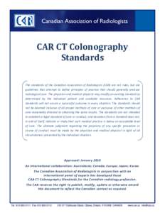 CAR CT Colonography Standards